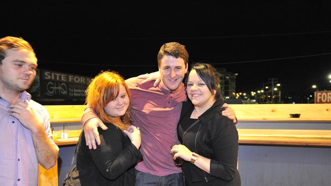 (L-R) Alecia Rangvans, Drew Chambers and Tracey Silvester at Bojangles Nightclub, Goondoon Street, Gladstone. Photo Christopher Chan / The Observer