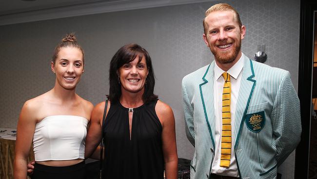 (From left) Jess Thornton, Sarah Thornton and Cameron Girdleston. Olympians Jess Thornton and Cameron Girdleston were among the special guests at the awards. Picture: Danny Aarons