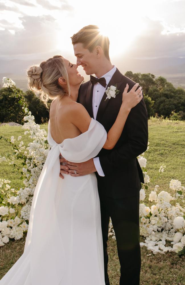 Chantelle May and Floyd Moynihan on their wedding day. Picture: Wilde Visual