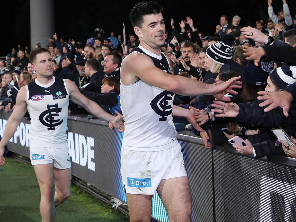 The Blues membership reached 100,000 for the first time ever in 2024. Picture: Sarah Reed/AFL Photos via Getty Images