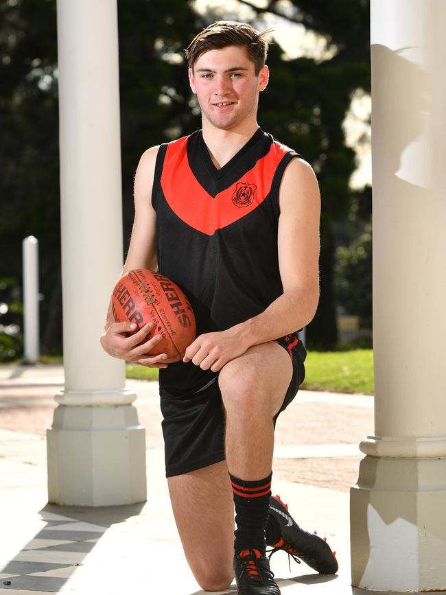 Cameron Taheny at Rostrevor College. Picture: AAP/Keryn Stevens