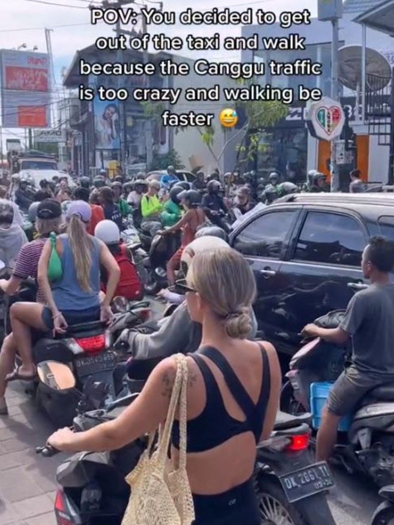 And also a traffic issue in tourist hotspots. Picture: TikTok/wanderwithivana