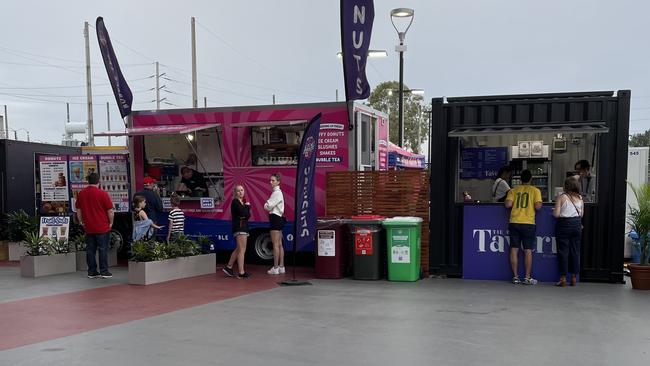 Queensland Tennis Centre grounds all but deserted an hour before the start of the opening night session.