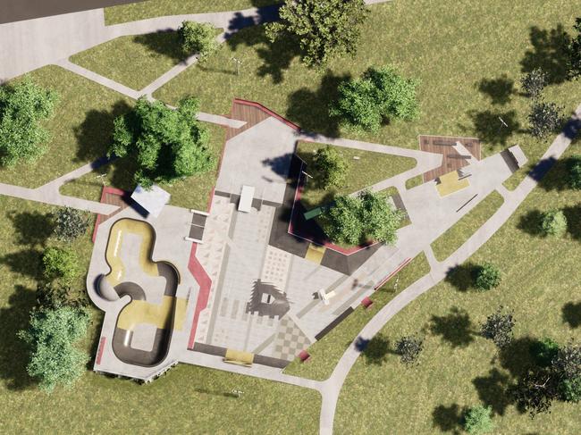 City Skate Park impression. Supplied Adelaide City Council