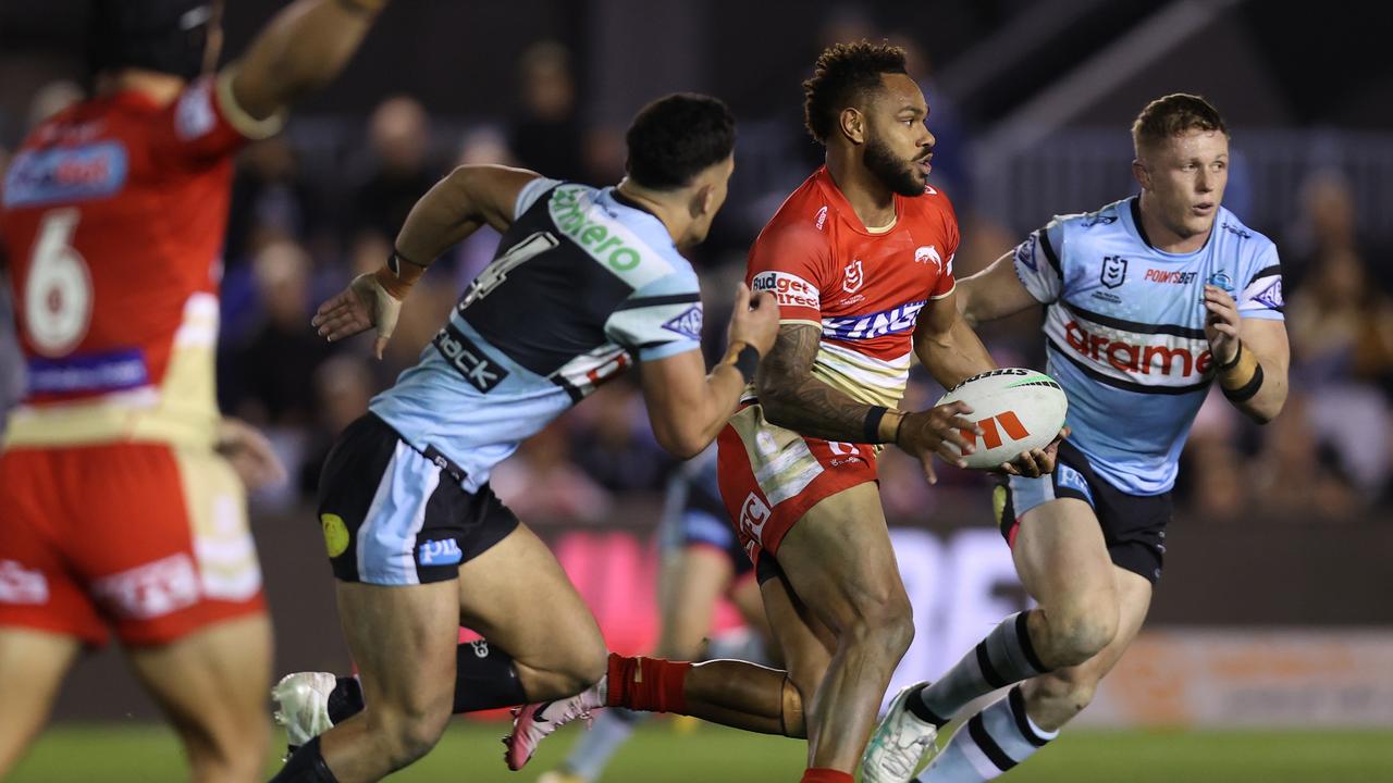 Hamiso Tabuai-Fidow at full flight is one of the great sights of modern day rugby league. (Photo by Jason McCawley/Getty Images)