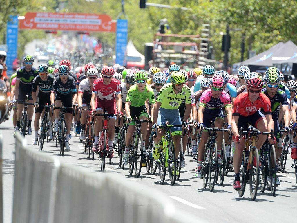 Riders coming down King William Road. Photo: Tom Huntley.