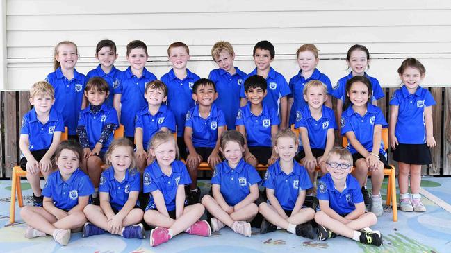 My First Year: Bundaberg South State School Preps. Back row from left: Aria, Amelia, Brayden, Hunter, Nikolas, Derek, Mercedes, Prep. Middle row from left: Jay, Marianne, Aiden, Zakaria, Anika, Owen, Ahlayah, Zahara. Front row from left: Layla, Prep, Skylar, Tayarhna, Ruby, Dominic. Picture: Patrick Woods.
