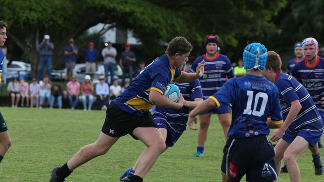 Day 1 of the King of the Country junior rugby union tournament at the Gold Coast Eagles Rugby Union Club. Under-15s: 10.40am: USQ Saints v Invitational Barbarians USQ Player No Barbarians Player No73 Clay Hindmarsh Pic Mike Batterham