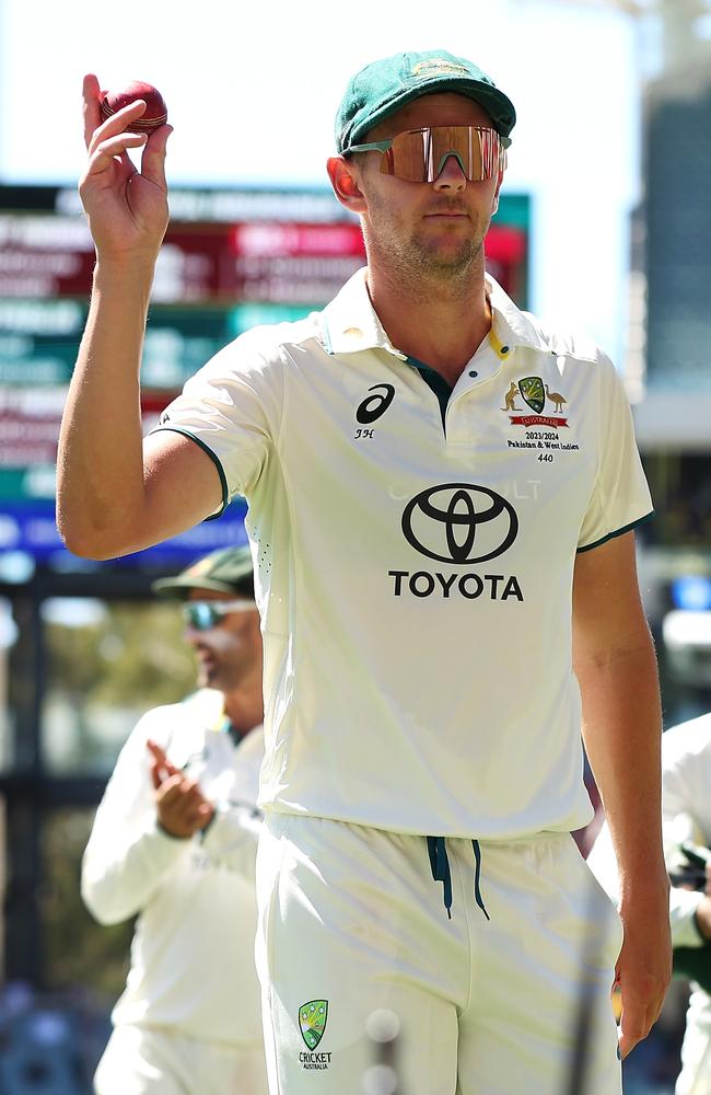 Josh Hazlewood finished with 5/35 in the second innings. Picture: Paul Kane/Getty Images