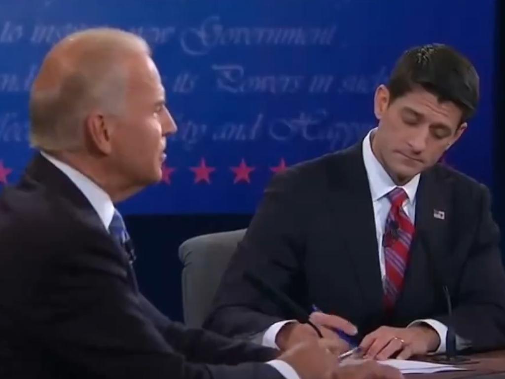 Mr Biden trounced Paul Ryan in the 2012 vice-presidential debate. Picture: X