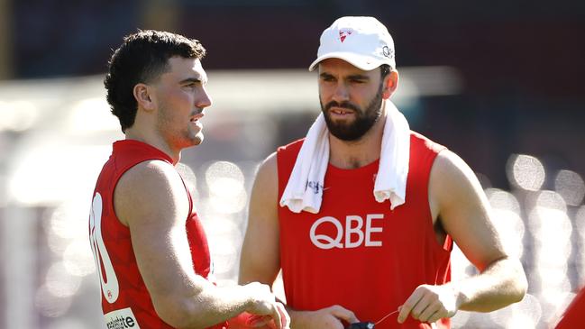 McCartin, right, pictured with brother Tom, will sit out the rest of the season. Picture: Phil Hillyard