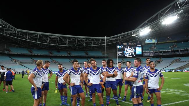 The Bulldogs shattered after back-to-back losses in 2020. Picture. Phil Hillyard