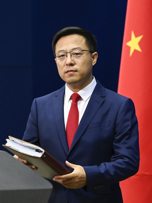 Chinese Foreign Ministry spokesman Zhao Lijian. Picture: Getty Images