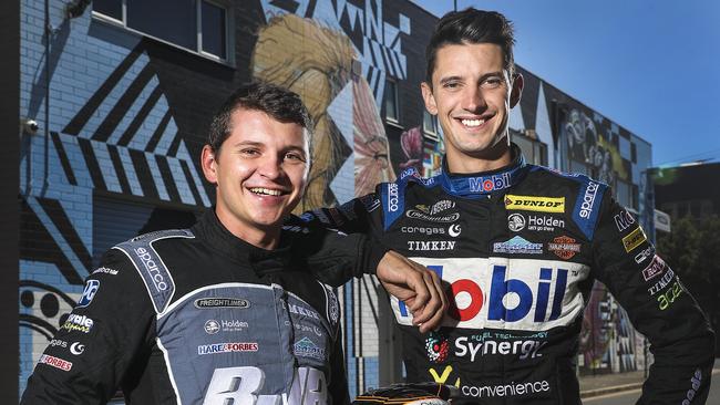 Supercar drivers and new teammates Todd Hazelwood and Nick Percat. Picture: