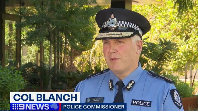 WA Police Commissioner Col Blanch said the attack made him ‘sick’. Picture: 9 News