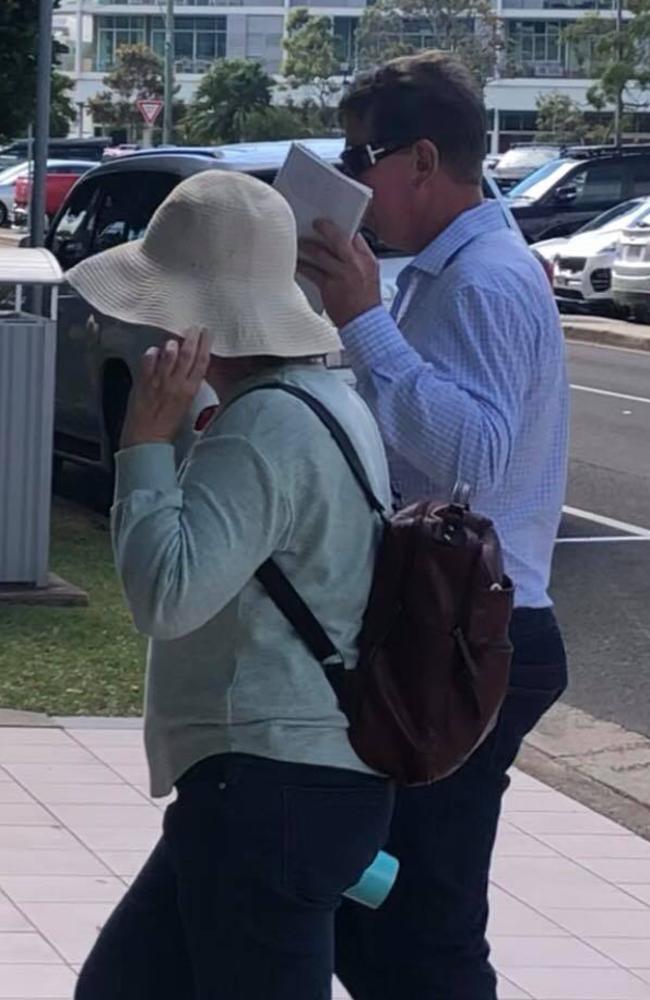Hastie (right) arriving to his trial in 2021 with a woman. Picture: Laura Pettigrew