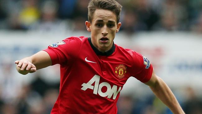 Manchester United’s Belgian midfielder Adnan Januzaj running with the ball during the English Premier League football match between Newcastle United and Manchester United. Photo: AFP / IAN MACNICOL