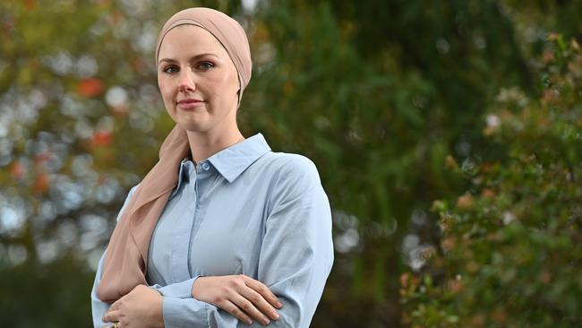 Angelica-Hazel Toutounji, 34, battled breast cancer in 2023 and is speaking out about her story after Ali Clarke announced her diagnosis. Picture: Keryn Stevens