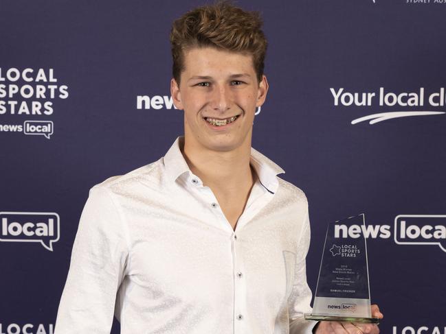 Local Sports Star Awards night at Bankstown Sports Club. Overall winner Samuel Fricker 16, Strathfield. Photographed 30th October 2018.  (AAP IMAGE/Matthew Vasilescu)