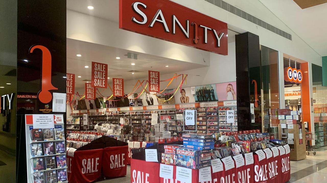 Sanity has closed all 50 of its physical stores. Picture: News Regional Media