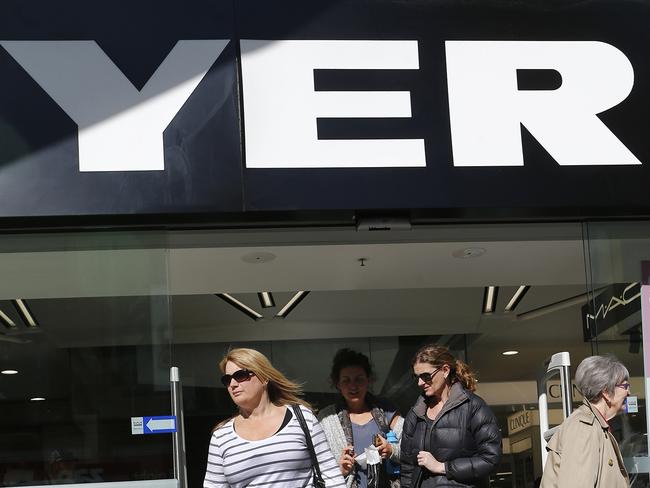 Myer recently announced it would close its bricks and mortar stores amid the coronavirus pandemic. Picture: AAP