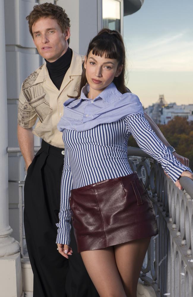 Eddie Redmayne and Ursula Corbero pictured during a photoshoot for their latest film ‘The Day of the Jackal’ in Madrid, Spain. Picture: Handout/Getty Images for SKY