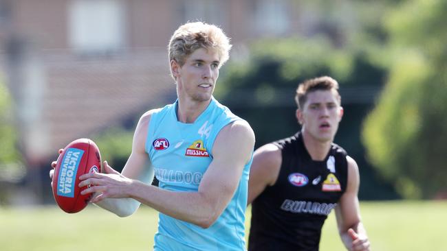 Western Bulldogs training and intra-club match at Whitten Oval. 29/02/2020. Tim English. Pic: Michael Klein