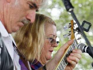 Irish folk act Ishka perform at the Fiesta.