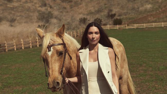 Erica Packer riding her horse in Malibu. Photo: William +Hirakawa. Styling: Christine Centenera