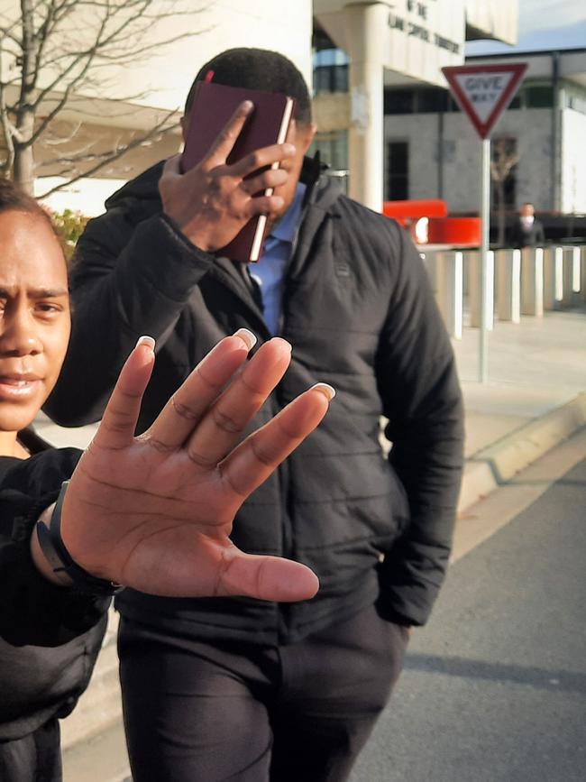 Simon Vunilagi leaves the ACT Supreme Court during his trial. Picture: Craig Dunlop