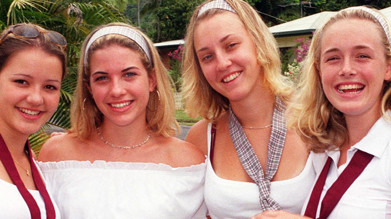 ## HAVE YOU /CHECKED COPYRIGHT /CLEARANCE ??  nq socials   these /Cairns girls are off to the /Gold /Coast for /Schoolies Nina Lucas, Megan O'Grady  Yatala Clarke and Alyce Hayward. 25 Nov 2001