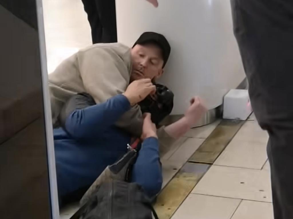 A shopper performed a citizen's arrest on one of the knifemen. Picture: Facebook