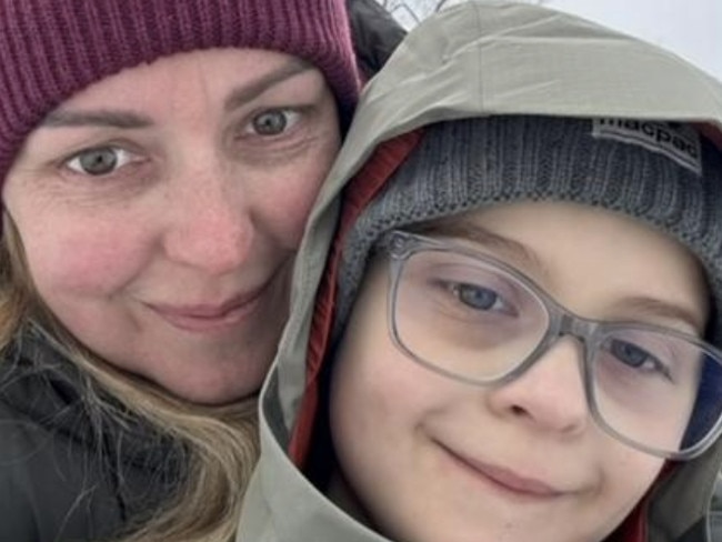 Rebecca Stewart and her nine-year-old son Tyler were on holiday in NYC when they were struck by an out-of-control taxi on Christmas Day. Picture: 7NEWS