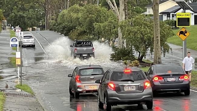 Floodwaters continue to rise as intense rains lashes the Gold Coast. Picture: Charlton Hart