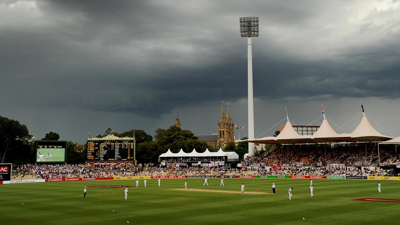 STORM WARNING: Adelaide Oval before its half-a-billion dollar redevelopment.