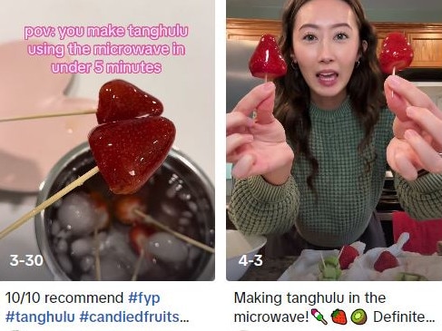 ‘Microwave tanghulu’ TikToks showing fruit dipped in toffee have racked up tens of millions of views.