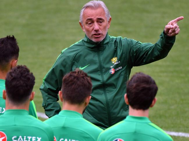 Bert van Marwijk must instruct his players to have a go. Picture: AFP