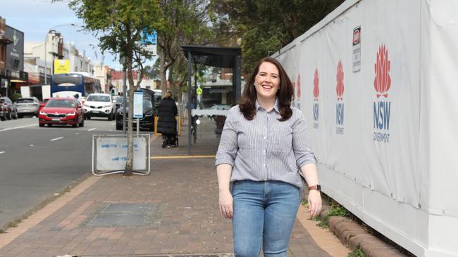 Outside Mosman High School which is undergoing major upgrades. Picture: Renee Nowytarger