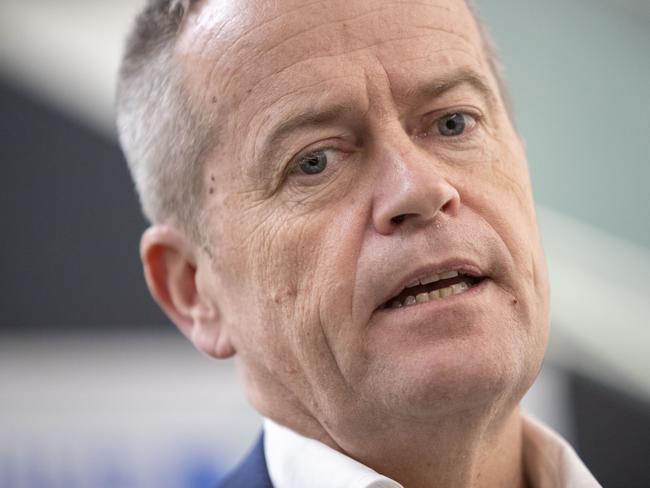 Opposition Leader Bill Shorten appeared not to have planned the announcement. Picture: Glenn Hunt/AAP