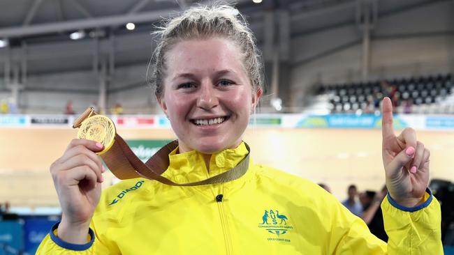 Stephanie Morton won her second gold medal of the Gold Coast Games. Picture: Scott Barbour/Getty Images