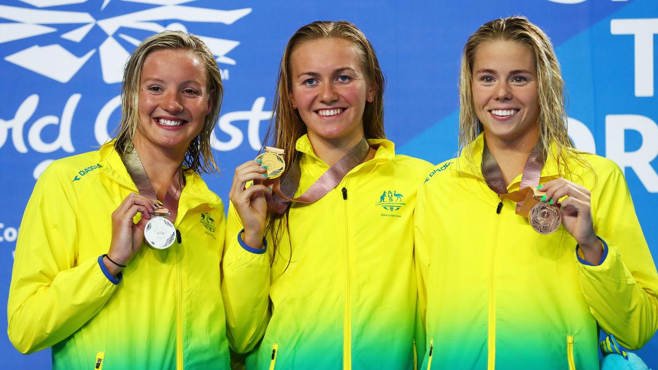 Ariarne Titmus won four gold medals at the 2018 Games on the Gold Coast. (Photo by Clive Rose/Getty Images)