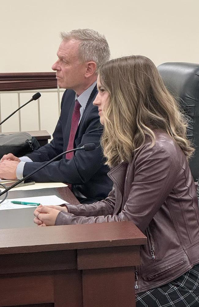 Shari Franke speaking at the Utah Senate committee. Picture: Instagram/@sharilfranke