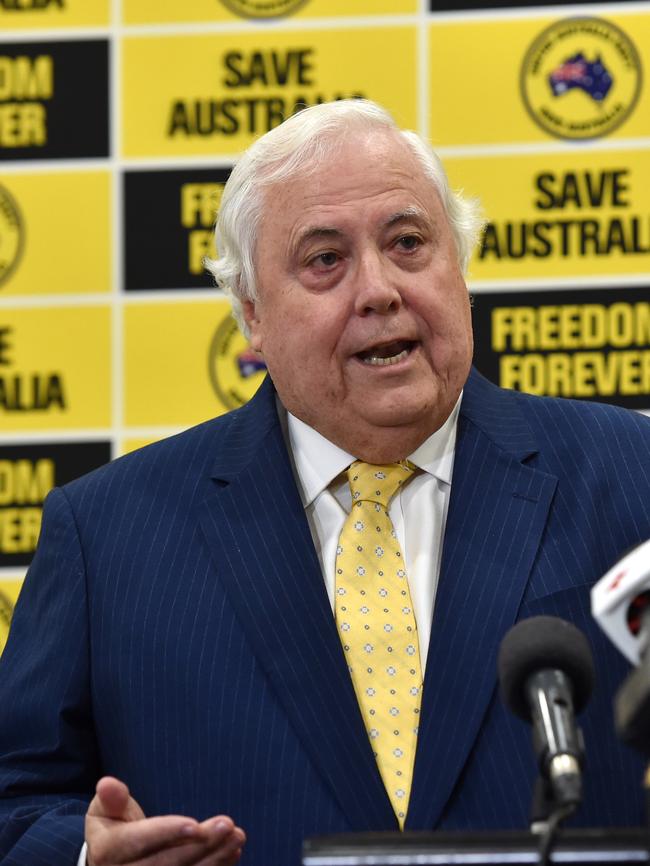 Clive Palmer’s Galilee Basin coal mine proposal was dealt a major blow in November last year, by Queensland’s Land Court. Picture: NCA NewsWire / Nicki Connolly