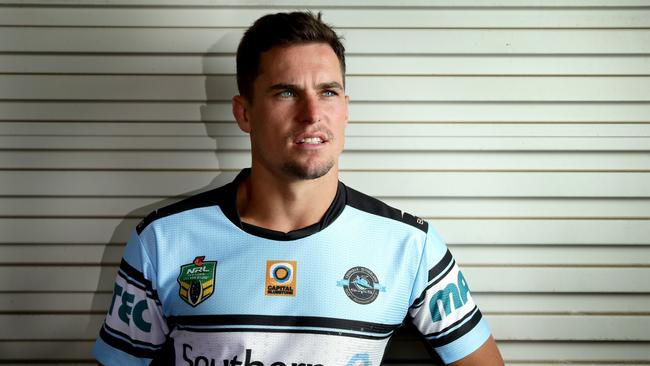 Daniel Mortimer in his time at the Cronulla Sharks. Picture: Gregg Porteous