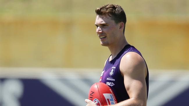 Blake Acres will play his first game for the Dockers against his old side in Round 6. Picture: Will Russell/Getty Images