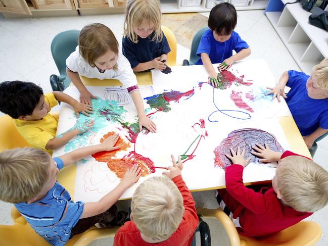 Children painting together Picture: Supplied