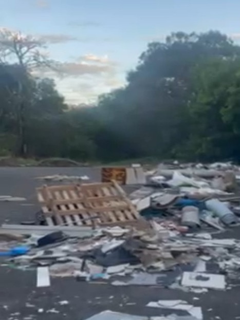 A large amount of rubbish has been dumped at Bob’s Park in Menzies Creek. Picture: Supplied