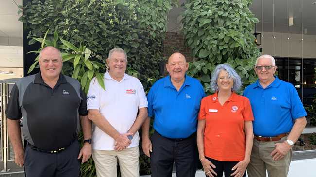 C.ex Group CEO John Rafferty, with Rally Australia's Wayne Kenny, C.ex Group Chairman David Doyle, Janelle Cazaubon from the Australian Red Cross and Bob Humphrys. Picture: Supplied