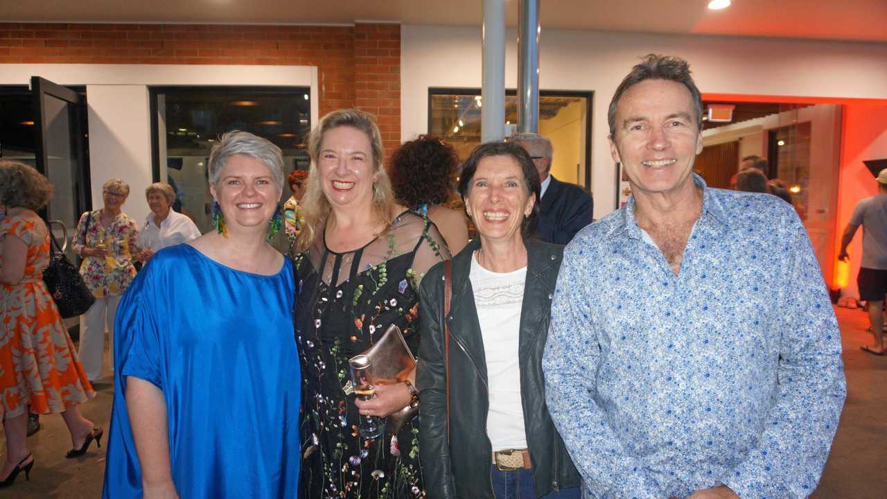 Gold coast City Gallery Director Tracy Cooper, Tweed Regional Art Gallery and Margaret Olley Art Centre director Susi Muddiman, Amanda Bromfield of Lennox Head and Andy Davis of Lennox Head. Picture: Alina Rylko