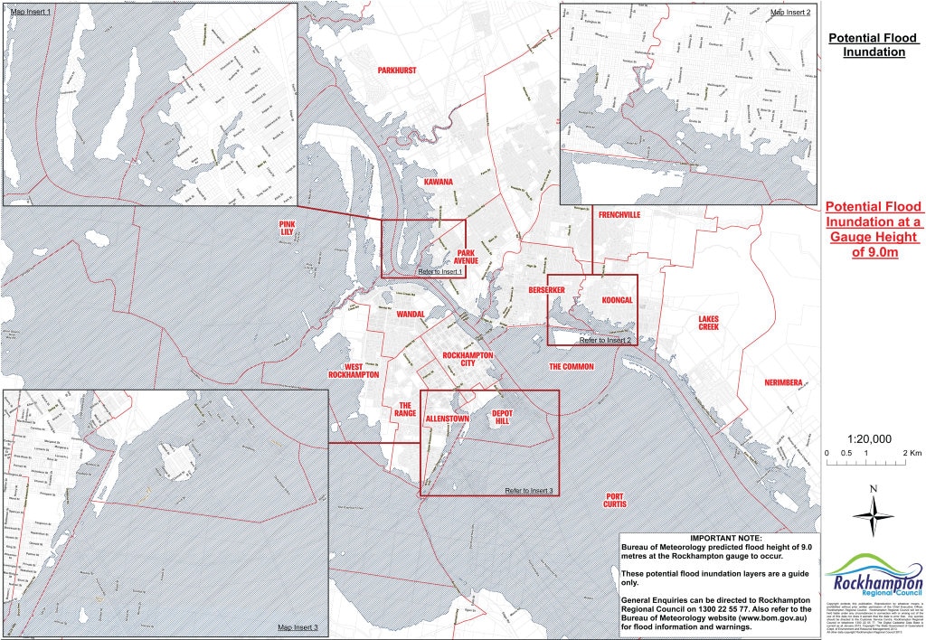 Rockhampton Flood Zones Map